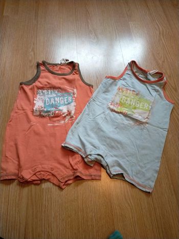 Lot 2 combi shorts garçon 24 mois