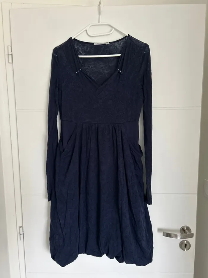 Robe manche longue bleu marine