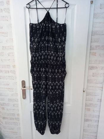 Combi-pantalon Promod noire et blanche motif ethnique