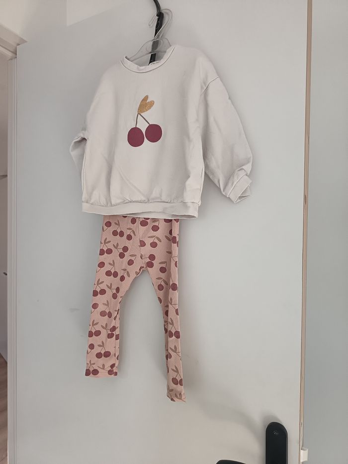 Ensemble côtelé Kiabi cerises 36 mois - photo numéro 4