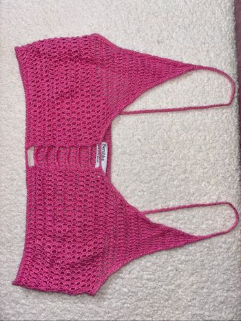 Crop top en maille rose