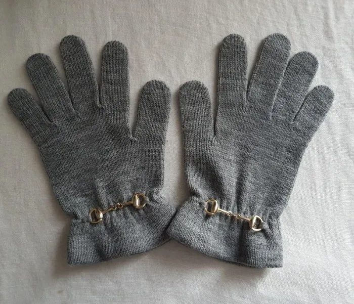 Gants maille femme gris taille 8 - photo numéro 3