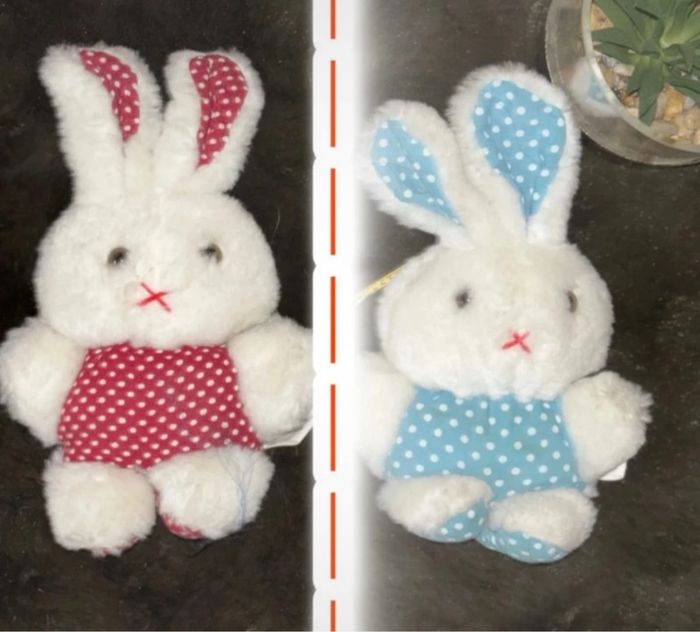 Lot peluches lapin