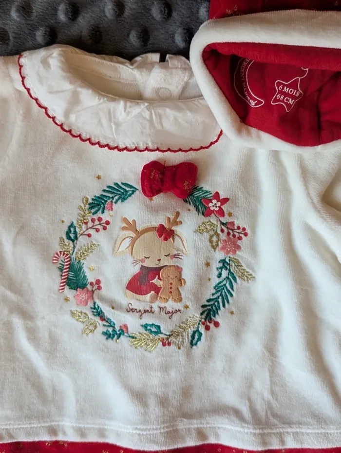 Pyjama de Noël Sergent Major 6 mois – Neuf avec étiquette + bonnet - photo numéro 10