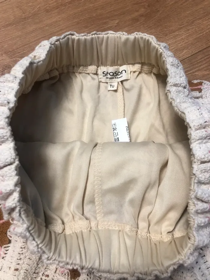 Short été crochet beige - photo numéro 3