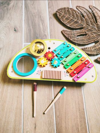 🎶Jeu d'éveil - Table d'éveil musicale en bois multi activités 