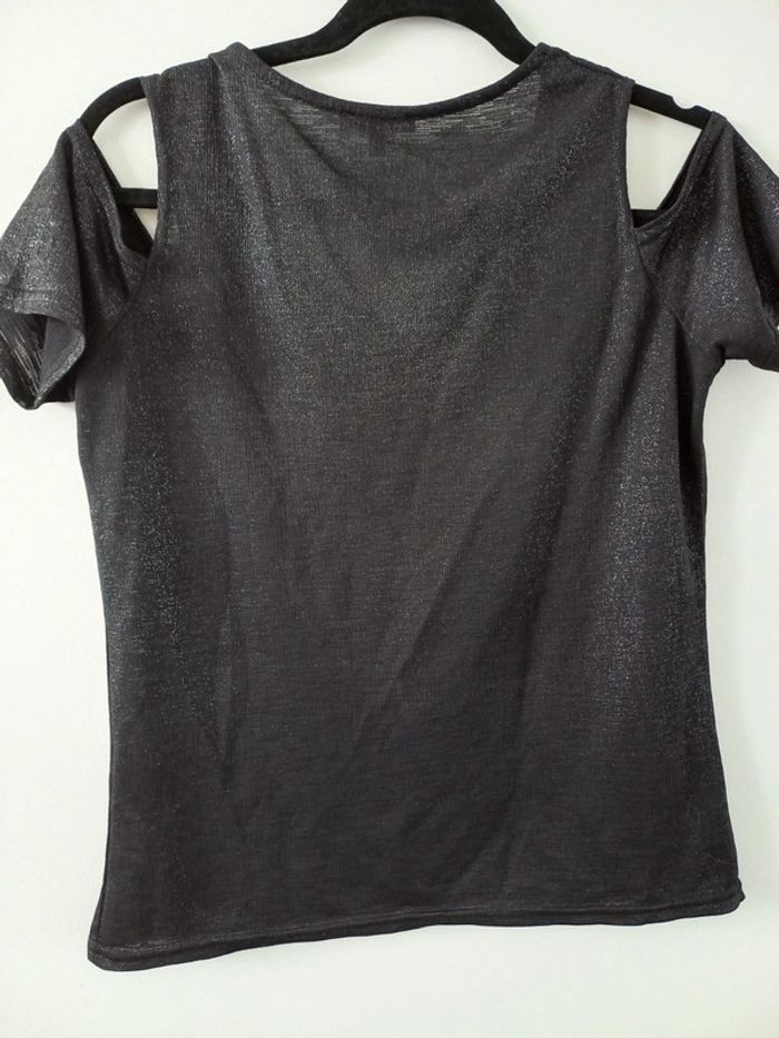 T-shirt noir pailleté - photo numéro 4