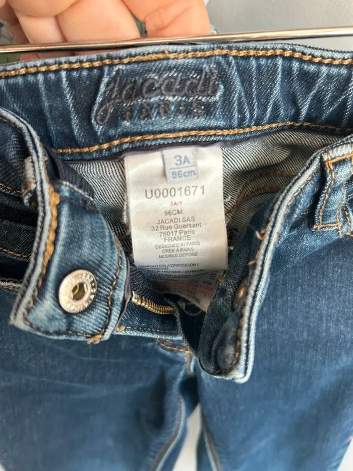 Ensemble blouse + jean Jacadi fille 3 ans Tbe - photo numéro 5