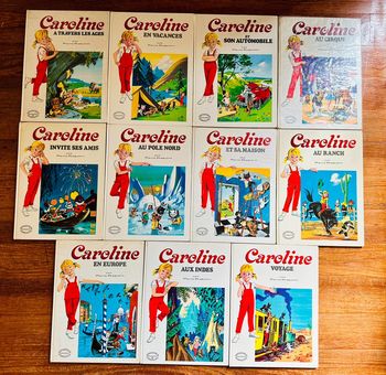 Lot de 11 livres anciens blancs albums bd Caroline Pierre Probst Grands albums Hachette