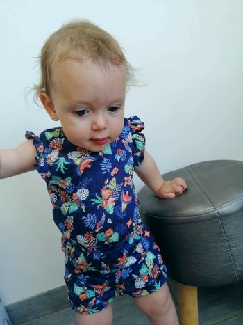 12 mois bébé fille combishort été tape à l'oeil