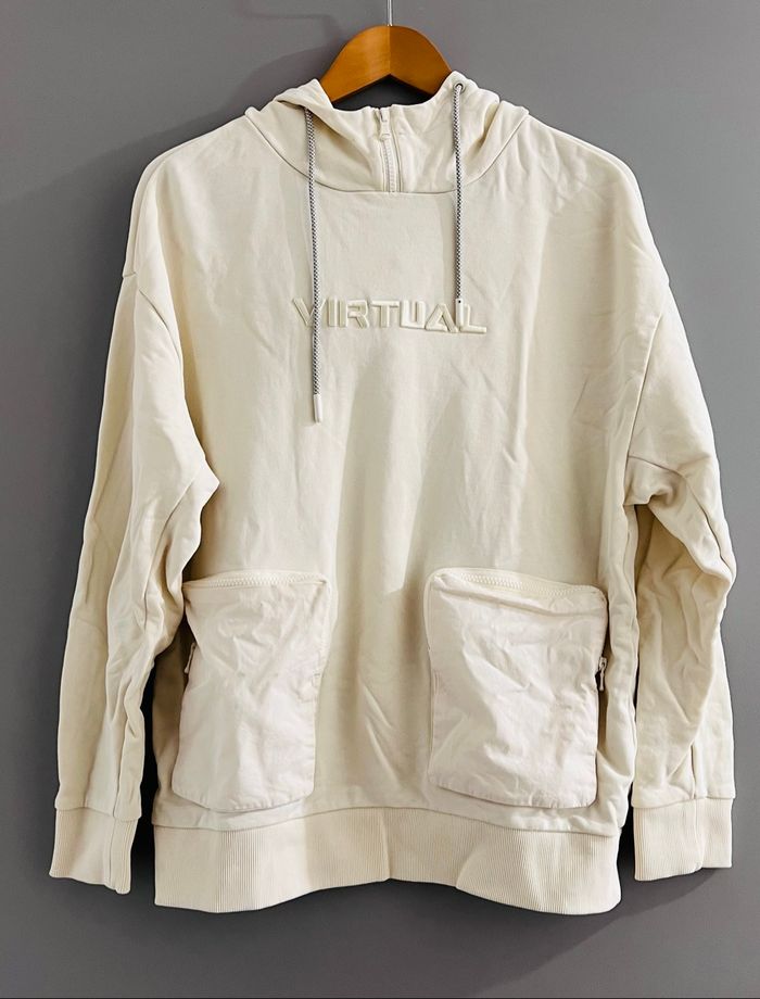 Sweat à capuche beige Selected Taille S