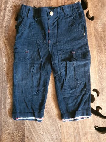 Pantalon cargo en velours doublé, 18 mois, neuf.