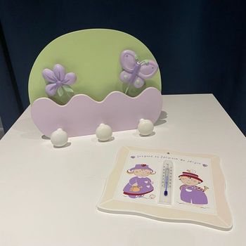 Porte manteau et thermomètre mural Sauthon