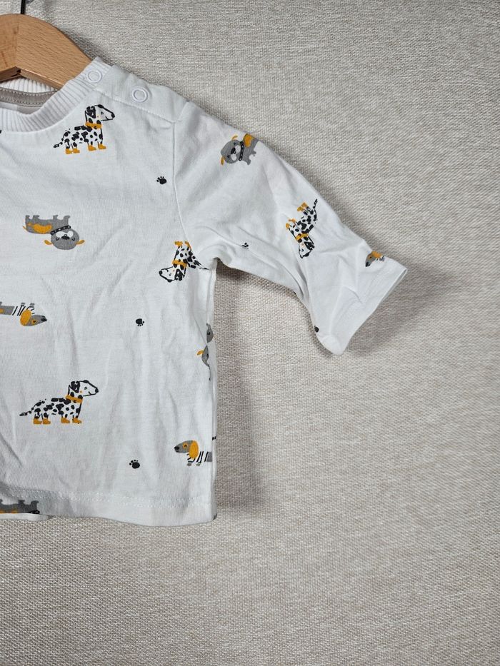 T-shirt manche longue motif chien tex 3 mois - photo numéro 4