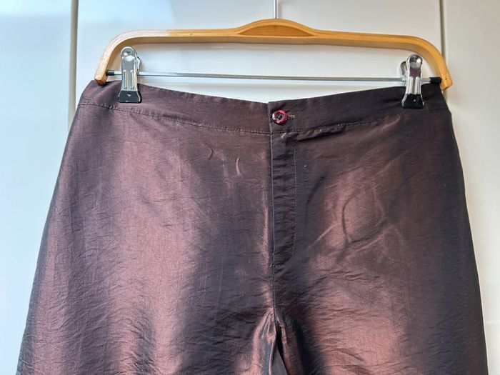Pantalon large marron - Taille 38 - photo numéro 2