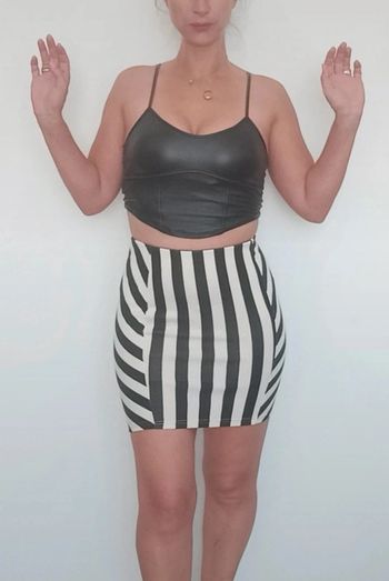 Jupe moulante rayée chic taille 38/40