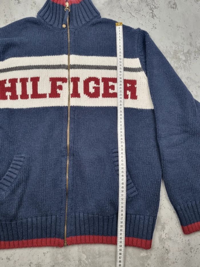 Veste zippée épaisse Tommy Hilfiger bleu marine – Taille L Homme (mesures en photos) - photo numéro 6