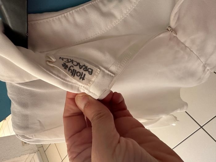 Blouse/Chemisier blanc avec détails de broderie taille 36 Molly Bracken - photo numéro 9