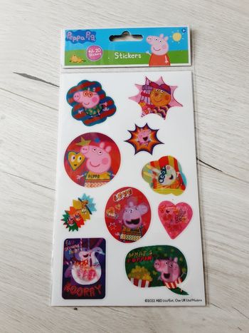 Paquet de 20 stickers lenticulaires enfant Peppa pig Neufs