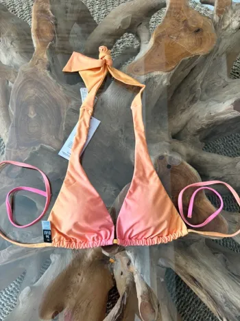 Haut de maillot de bain Etam dégradé orange rose