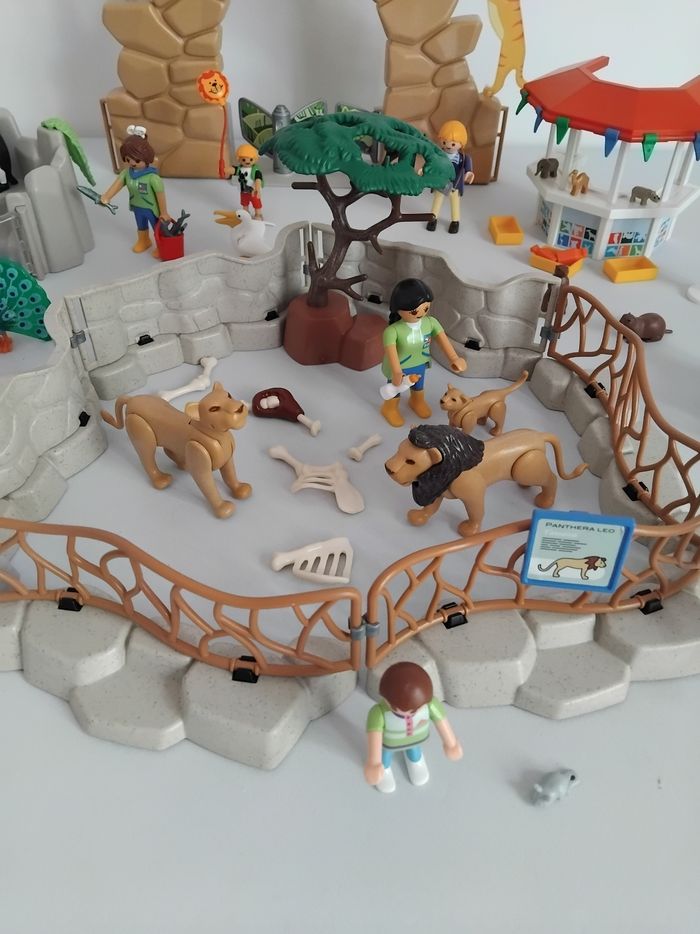 PLAYMOBIL Zoo Animaux Enclos Lions Pingouins Bonhommes 🦁 - photo numéro 2