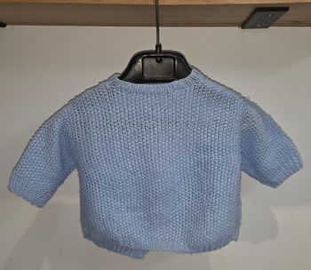 Gilet tricot bleu 1-3 mois