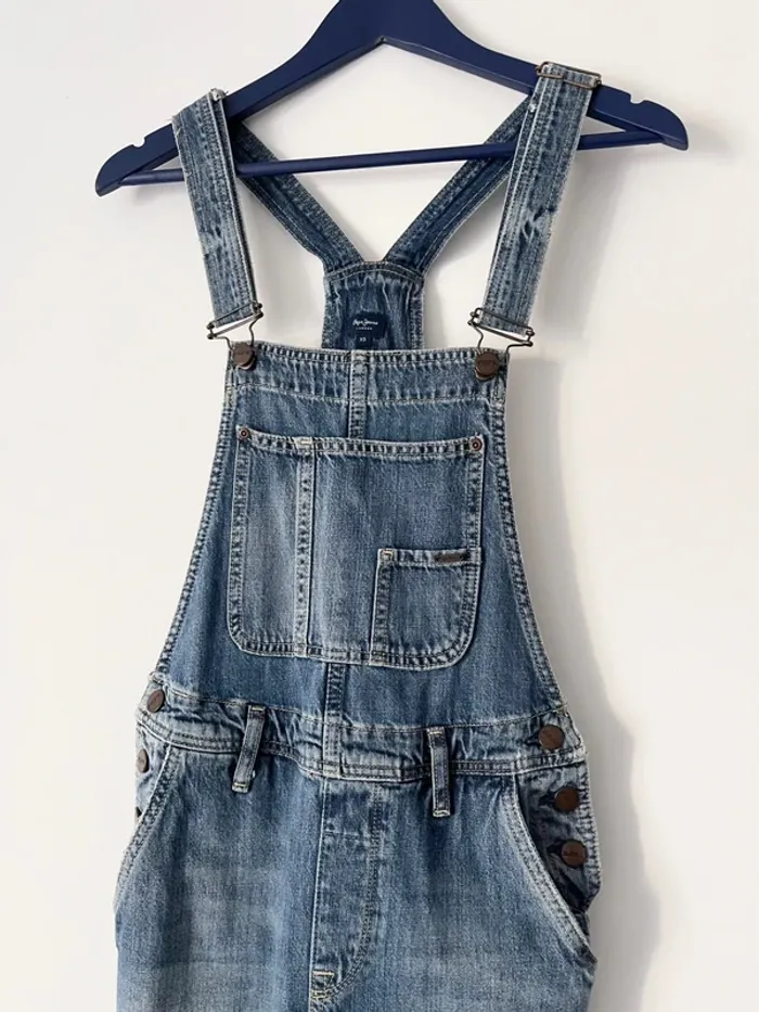 Superbe salopette longue en jean denim 100% coton Pépé Jeans London taille XS - photo numéro 2
