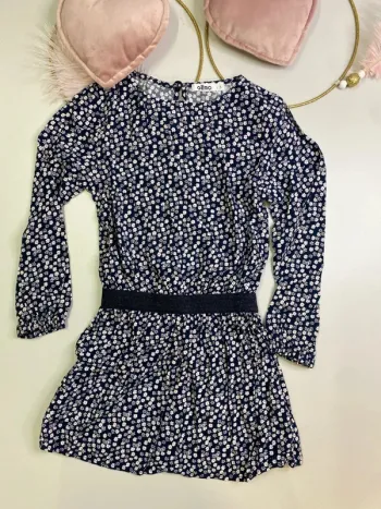Robe fille - fleurs - Gémo - bleue - Taille 3 ans