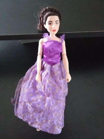 Poupée Barbie princesse , jeu, jouet fille, violine, robe violette, chaussures, tulle, bras articulés