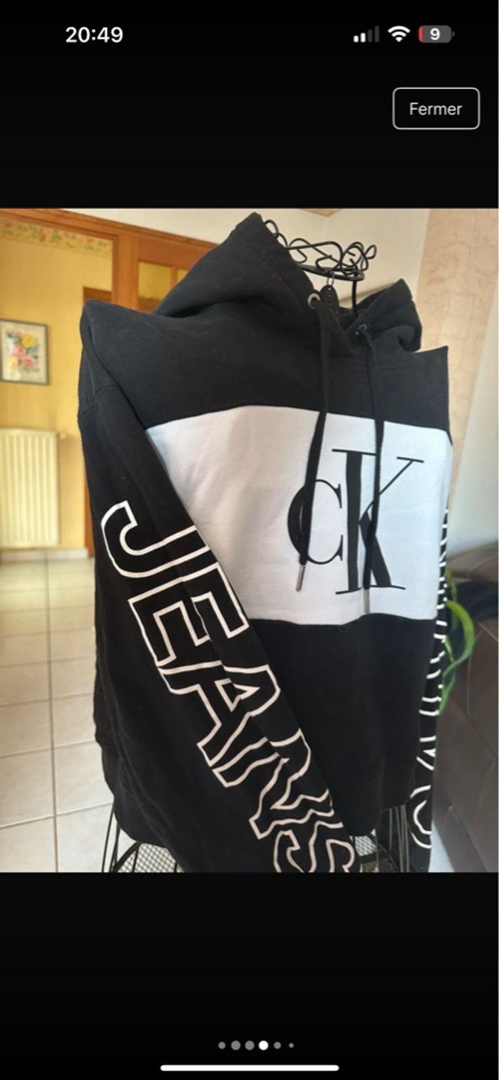 Sweat Calvin Klein noir et blanc femme - photo numéro 4