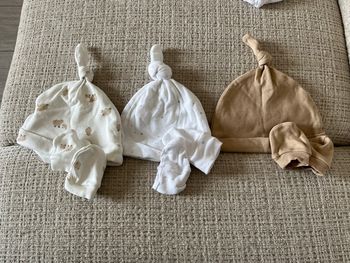 Lots de 3 bonnets+gants 