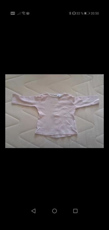 Tee shirt rayé rose 1/3 mois Tex