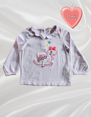 T-shirt haut manches longues fille 12 mois