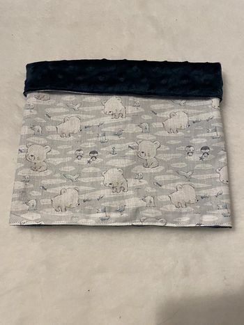 Snoods bleu marine ourson polaire