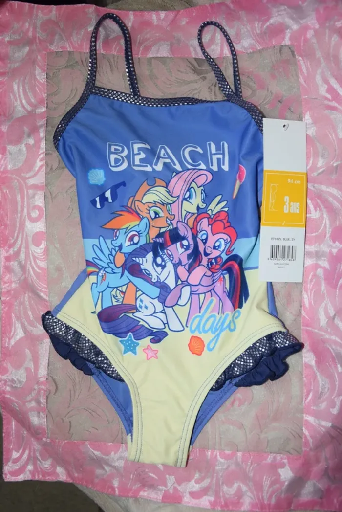 Maillot de bain My Little Pony – Taille 3 ans (94 cm), neuf avec étiquette