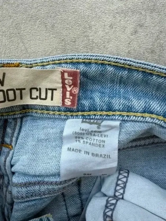 Jeans Levi's 518 W32 FR42 coupe patte d'eph évasé bleu Femme Women pan547b - photo numéro 6