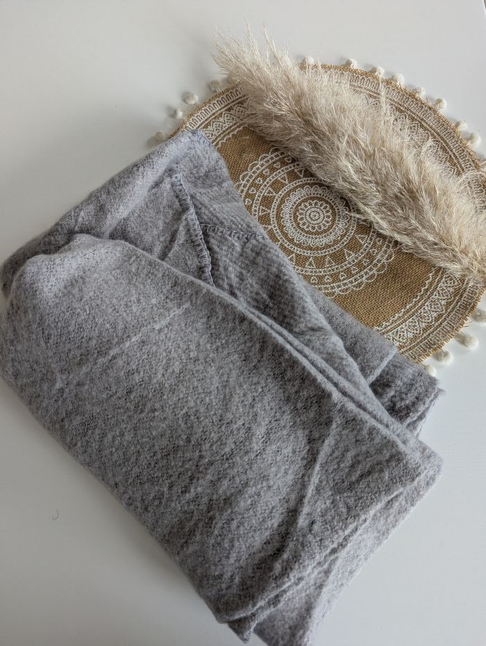 Écharpe épaisse Dublin unie gris perle - photo numéro 3