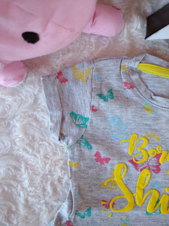Robe courte Tunique Fille 6 mois "Born to shine" Zeeman - photo numéro 3