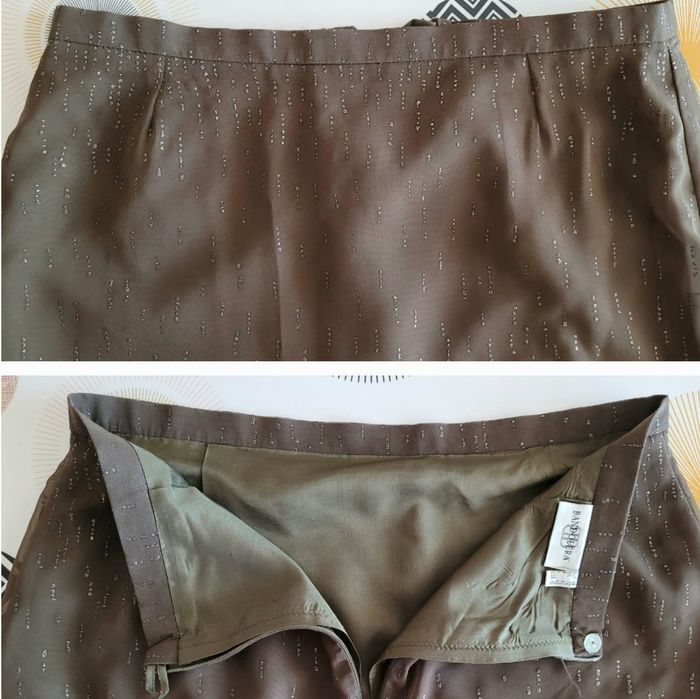 Bandolera Jupe TFr36 -Longue -Voile Kaki avec Paillettes et Doubĺée en TBE - photo numéro 6