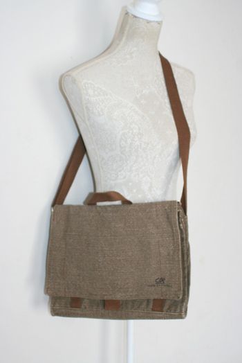 Sac bandoulière marron chiné 36x27cm
