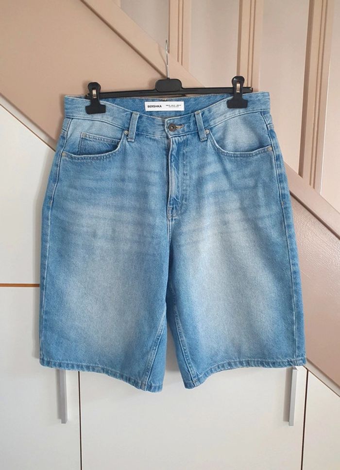 Short en jean baggy Bershka T. L - photo numéro 2