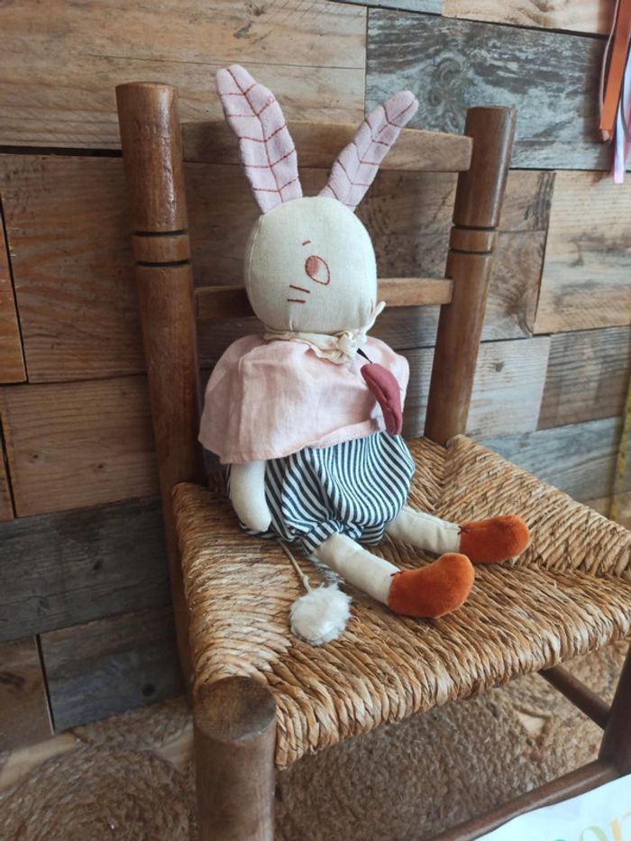 peluche musicale lapin après la pluie moulin roty tbe - photo numéro 4