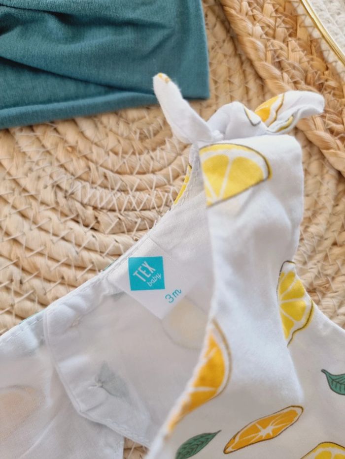 Robe imprimée citrons été bébé fille 3mois - photo numéro 5