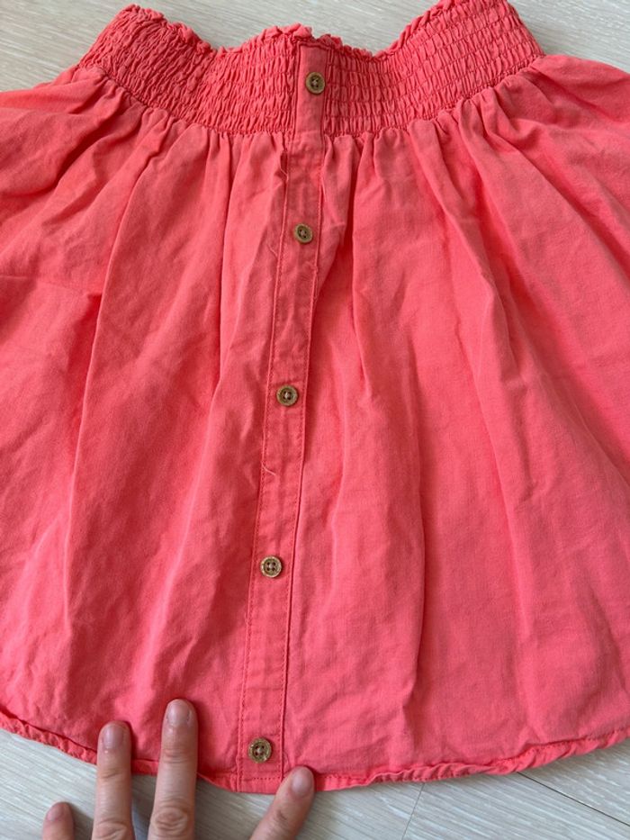 Jupe légère rouge corail fille 10 ans tape à l’œil - photo numéro 3