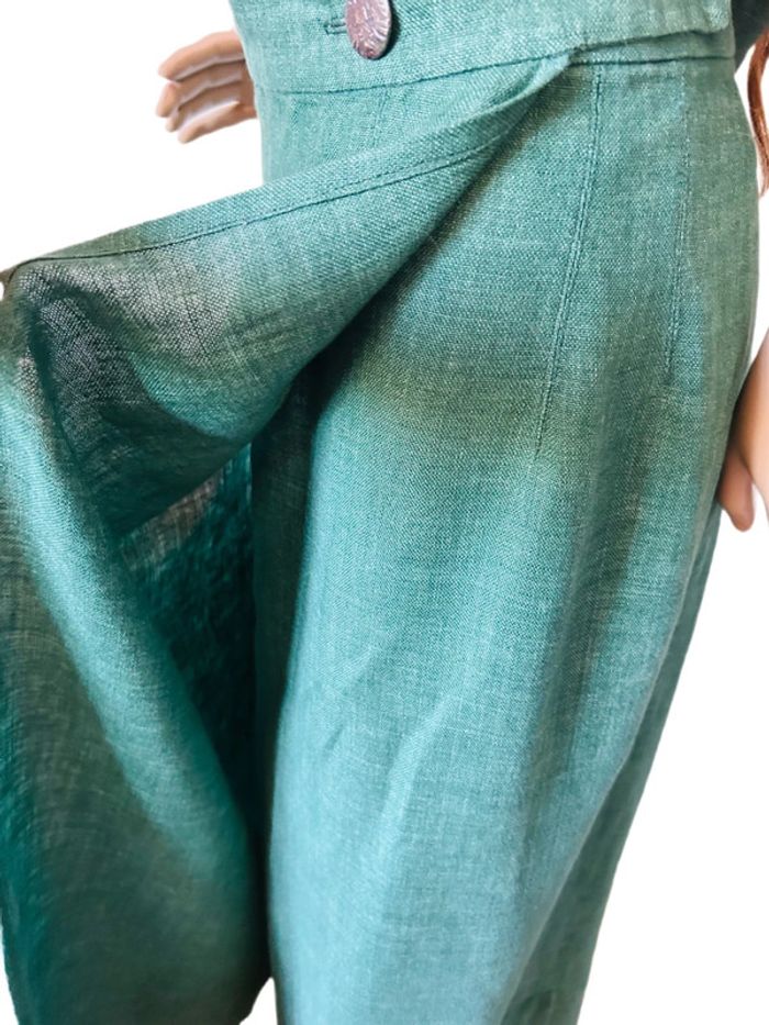 🦚Jupe longue en lin vert champêtre Cottagecore Countryside Charm Green Linen Skirt🦚 - photo numéro 10