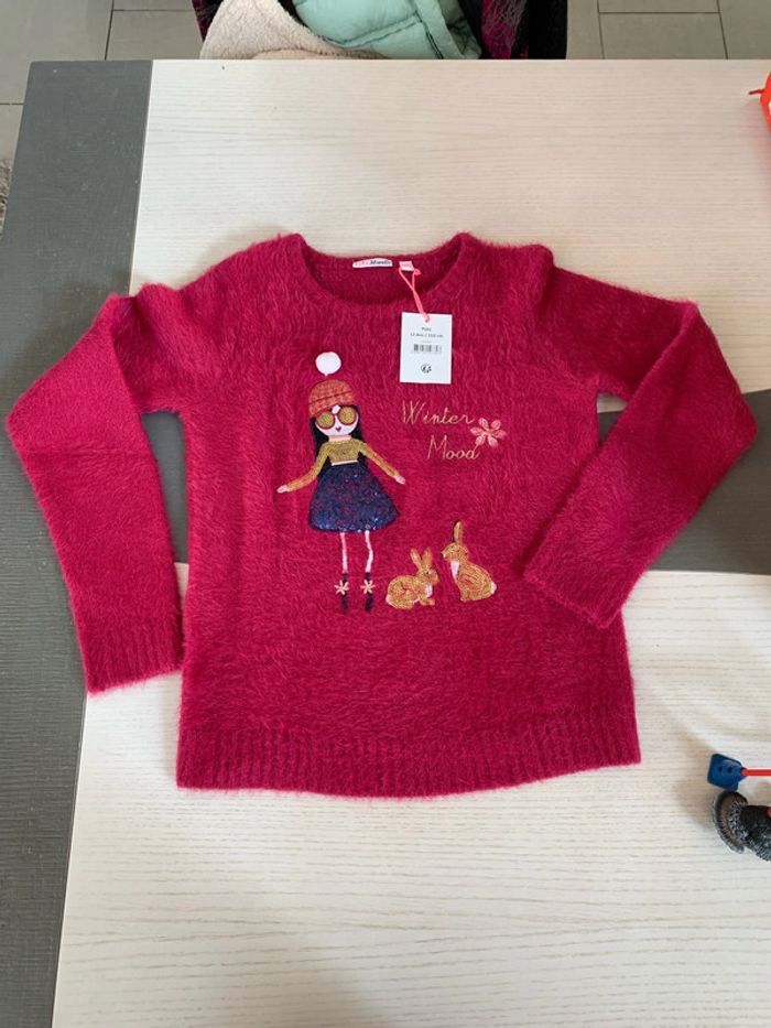 Pull « Winter Mood » fuchsia Lili Marelle 12 ans neuf
