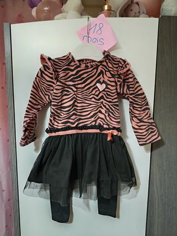Ensemble zébré 18 mois 