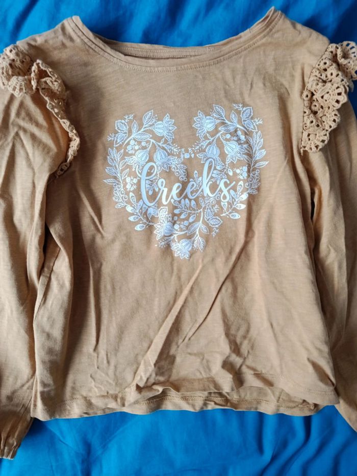T shirt manches longues creeks taille 8ans - photo numéro 4