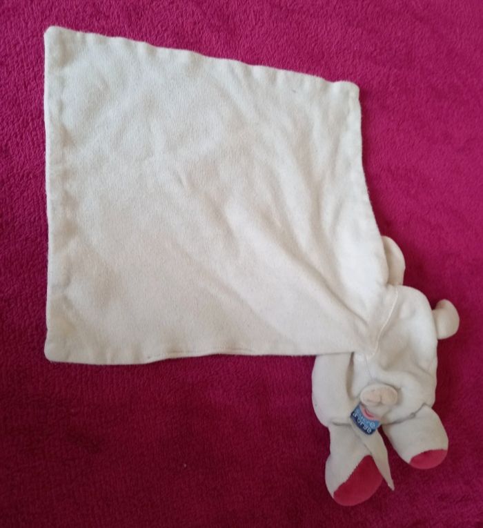 Doudou mouchoir lapin blanc -  Sucre d Orge - photo numéro 3