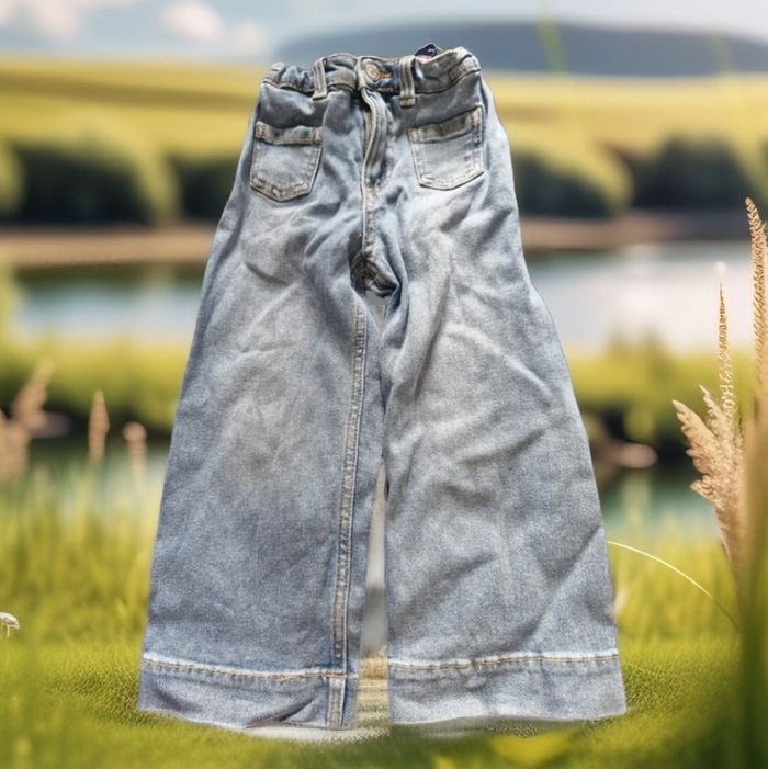 Beau jean large taille ajustable